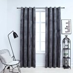 Vidaxl rideaux occultants et anneaux 2pcs velours anthracite 140x245cm Vidaxl rideaux occultants et anneaux 2pcs velours anthracite 140x245cm