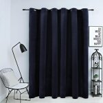 Vidaxl rideau occultant avec anneaux en mtal velours noir 290x245 cm
