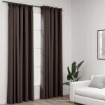 Vidaxl rideaux occultants aspect lin et crochets 2 pcs taupe 140x245cm Vidaxl rideaux occultants aspect lin et crochets 2 pcs taupe 140x245cm