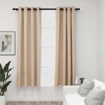 Vidaxl rideaux occultants aspect lin avec ?illets 2pcs beige 140x175cm Vidaxl rideaux occultants aspect lin avec ?illets 2pcs beige 140x175cm