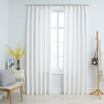 Vidaxl rideaux occultants avec crochets 2 pcs blanc cass� 140x175 cm