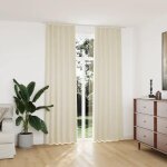 Vidaxl rideaux occultants avec crochets 2 pcs velours cr�me 140x245 cm