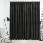 Vidaxl rideau occultant avec crochets velours anthracite 290x245 cm Vidaxl rideau occultant avec crochets velours anthracite 290x245 cm