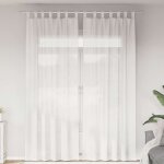 Vidaxl rideaux en voile avec boucles 2 pcs blanc 140x260 cm