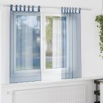 Vidaxl rideaux en voile avec boucles 2 pcs bleu royal 140x175 cm