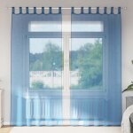 Vidaxl rideaux en voile avec boucles 2 pcs bleu royal 140x245 cm
