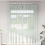 Vidaxl rideaux en voile avec boucles 2 pcs gris clair 140x260 cm