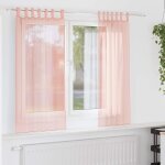 Vidaxl rideaux en voile avec boucles 2 pcs rose 140x175 cm