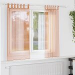 Vidaxl rideaux en voile avec boucles 2 pcs terre cuite 140x140 cm