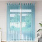 Vidaxl rideaux en voile avec boucles 2 pcs turquoise 140x260 cm