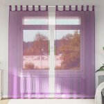 Vidaxl rideaux en voile avec boucles 2 pcs violet 140x245 cm