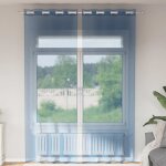Vidaxl rideaux en voile avec ?illets 2 pcs bleu royal