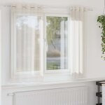 Vidaxl rideaux en voile avec ?illets 2 pcs crme 140x140 cm