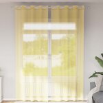 Vidaxl rideaux en voile avec ?illets 2 pcs jaune