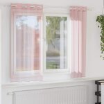 Vidaxl rideaux en voile avec ?illets 2 pcs rose clair 140x175 cm