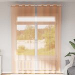 Vidaxl rideaux en voile avec ?illets 2 pcs terre cuite