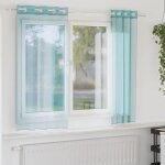 Vidaxl rideaux en voile avec ?illets 2 pcs turquoise