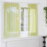 Vidaxl rideaux en voile a ?illets 2 pcs vert pomme
