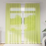 Vidaxl rideaux en voile a ?illets 2 pcs vert pomme