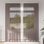Vidaxl rideaux en voile avec passants 2 pcs marron
