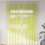 Vidaxl rideaux en voile avec passants 2 pcs vert pomme Vidaxl rideaux en voile avec passants 2 pcs vert pomme