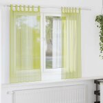 Vidaxl rideaux en voile avec passants 2 pcs vert pomme