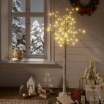 Vidaxl sapin de nol 140 led blanc chaud saule 1, 5 m int / ext