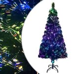 Vidaxl sapin de no?l artificiel avec support vert 180 cm fibre optique