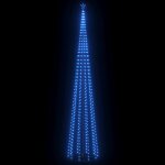 Vidaxl sapin de no�l c�ne 752 led bleues d�coration 160x500 cm