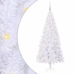 Vidaxl sapin de no�l artificiel avec 300 led blanc 180 cm pvc et acier