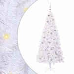 Vidaxl sapin de no�l artificiel avec 300 led blanc 180 cm pvc et acier