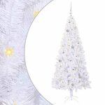 Vidaxl sapin de no�l artificiel avec 300 led blanc 180 cm pvc et acier