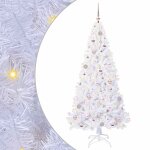 Vidaxl sapin de no�l artificiel avec 300 led blanc 180 cm pvc et acier