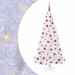 Vidaxl sapin de no�l artificiel avec 300 led blanc 180 cm pvc et acier