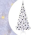 Vidaxl sapin de no�l artificiel avec 300 led blanc 180 cm pvc et acier