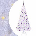 Vidaxl sapin de no�l artificiel avec 300 led blanc 180 cm pvc et acier