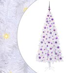 Vidaxl sapin de no�l artificiel avec 300 led blanc 180 cm pvc et acier