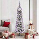 Vidaxl sapin de no�l artificiel avec 300 led vert et blanc 180 cm