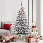 Vidaxl sapin de no�l artificiel � branches articul�es blanc 180 cm