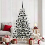 Vidaxl sapin de no�l artificiel � branches articul�es blanc 180 cm