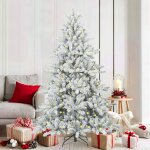 Vidaxl sapin de no�l artificiel � branches articul�es blanc 180 cm pvc