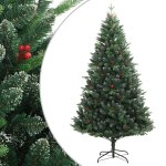 Vidaxl sapin de no�l artificiel � charni�res avec baies rouges 150 cm