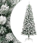 Vidaxl sapin de no�l artificiel � charni�res avec neige floqu�e 240 cm