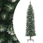 Vidaxl sapin de noel artificiel mince avec support 210 cm pvc