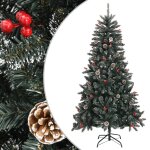 Vidaxl sapin de no�l artificiel avec support vert 180 cm pvc