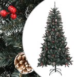 Vidaxl sapin de no�l artificiel avec support vert 210 cm pvc