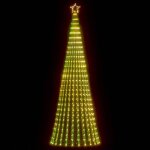 Vidaxl sapin de no�l lumineux conique 475 led blanc chaud 247 cm