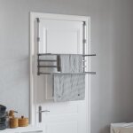 Vidaxl schoir  linge pour balcon 89x25x(60 - 95) cm aluminium