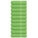 Vidaxl serviettes de bain 10 pcs vert pomme 100x150 cm 100% coton