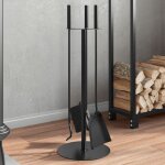 Vidaxl set d'outils de chemin�e 4 pcs 22x59 cm acier